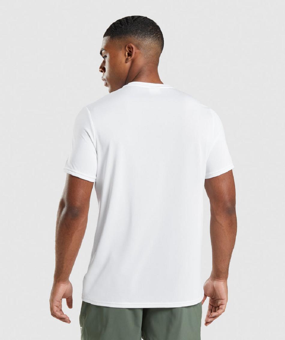 T Shirts Gymshark Arrival Regular Fit Hombre Blancas | CO 3270LIS